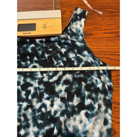 Soma Crepe Drawcord Sleeveless Maxi Dress Blue and Black Size Large - Picture 9 of 9
